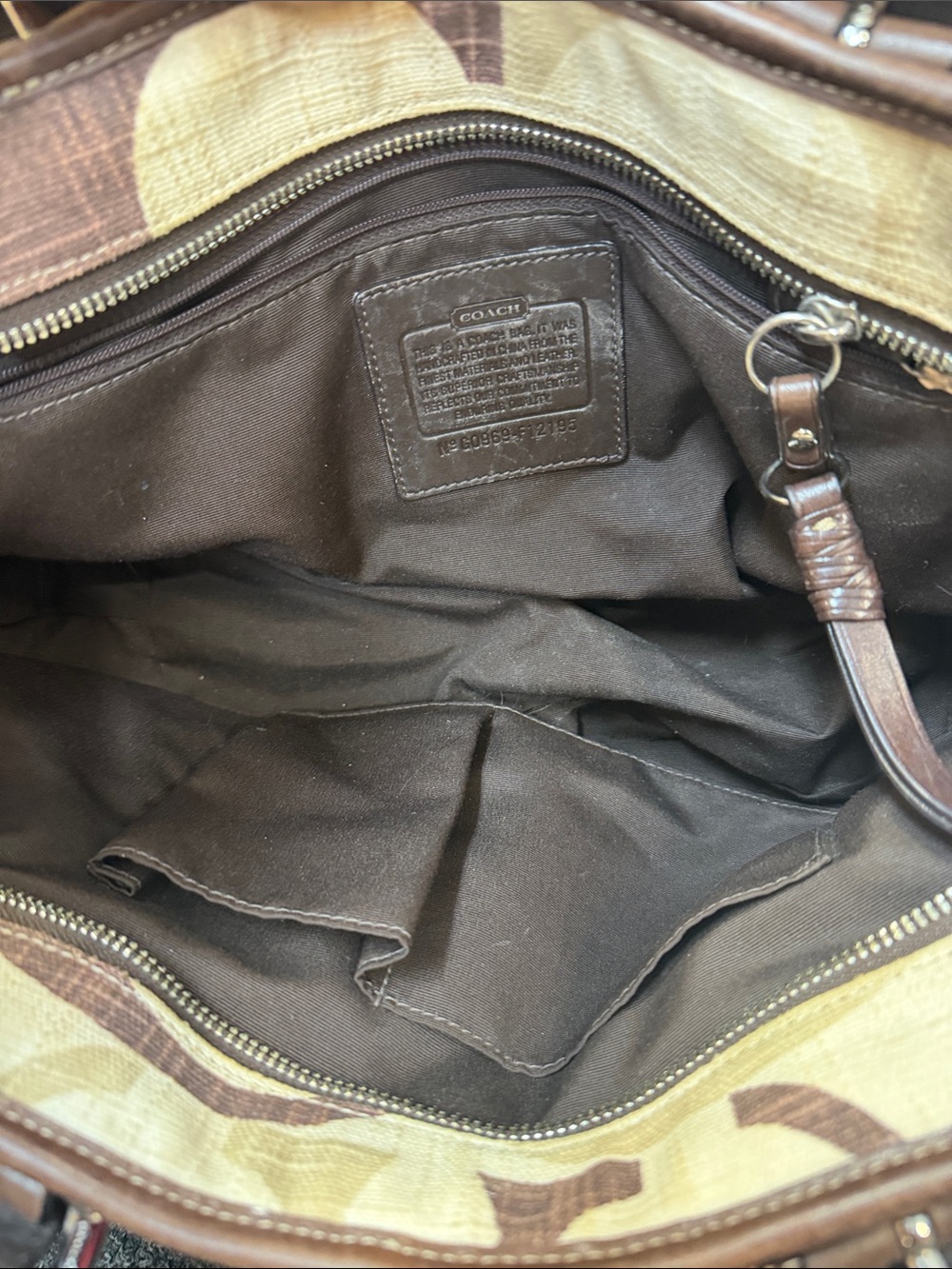 Coach F11662 Carly y2k Signature Tonal Canvas Tote with Braided Leather Handles - Picture 2 of 5